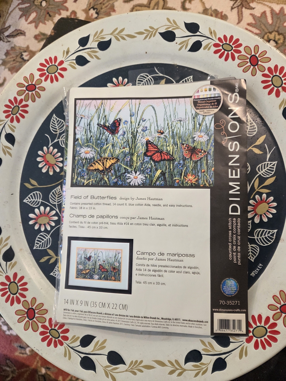 Dimensions 'Field of Butterflies' Cross Stitch Kit - Multi